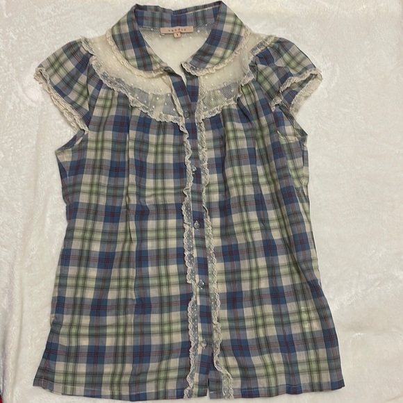 Sandro check button down - Picture 1 of 6